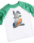 Boys Watercolor Easter Bunny Raglan Shirt