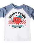 Heart Throb Boys Retro Valentines Raglan
