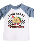 Tacos are my Valentine Retro Valentines Raglan
