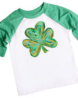 Cute Watercolor St. Patrick's Day Shamrock Raglan