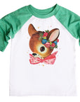 Vintage Kids Reindeer Raglan