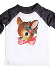 Vintage Kids Reindeer Raglan