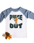 Piece Out Funny Thanksgiving Kids Raglan