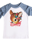 Vintage Kids Reindeer Raglan