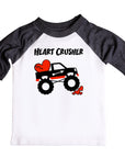 Heart Crusher Boys Valentines Raglan