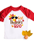 Give Thanks Bro Thanksgiving Kids Raglan