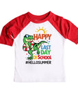 Cute T-Rex Happy Last Day of School Raglan