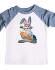 Girls Watercolor Easter Bunny Raglan Shirt