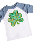 Cute Watercolor St. Patrick's Day Shamrock Raglan