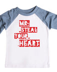 Mr. Steal Your Heart Boys Valentines Raglan