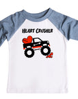 Heart Crusher Boys Valentines Raglan