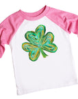 Cute Watercolor St. Patrick's Day Shamrock Raglan