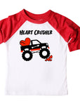 Heart Crusher Boys Valentines Raglan