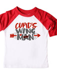 Cupids Wing Man Boys Valentines Raglan