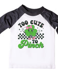 Too Cute to Pinch Girls St. Patrick's Day Raglan