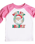 Don't Stop Believin' Retro Christmas Raglan