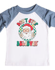 Don't Stop Believin' Retro Christmas Raglan