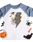 Boys Retro Ghost Halloween Raglan