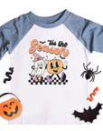 Tis The Season Retro Ghost Halloween Raglan