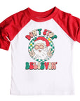 Don't Stop Believin' Retro Christmas Raglan