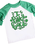 I Pinch Back Kids St Patricks Day Shirt