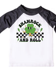 Shamrock and Roll Kids Retro St. Patrick's Day Raglan