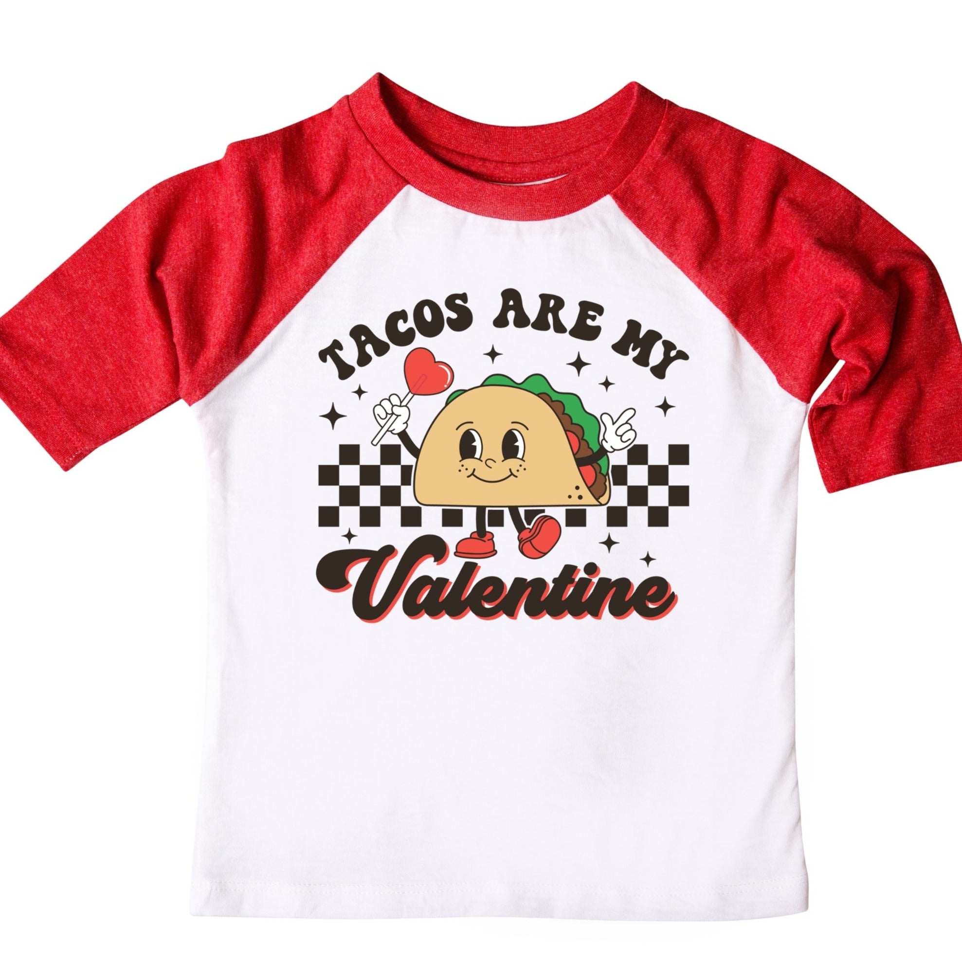 Tacos are my Valentine  Retro Valentines Raglan