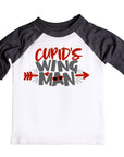 Cupids Wing Man Boys Valentines Raglan