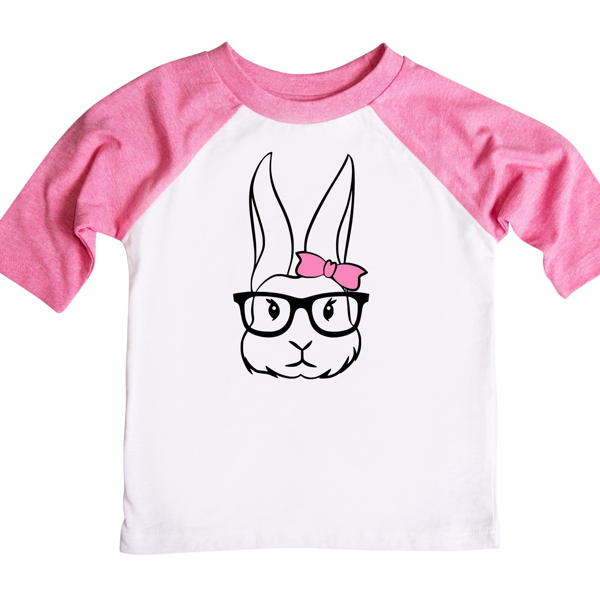 Girl&#39;s Hipster Easter Bunny Raglan
