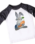 Boys Watercolor Easter Bunny Raglan Shirt