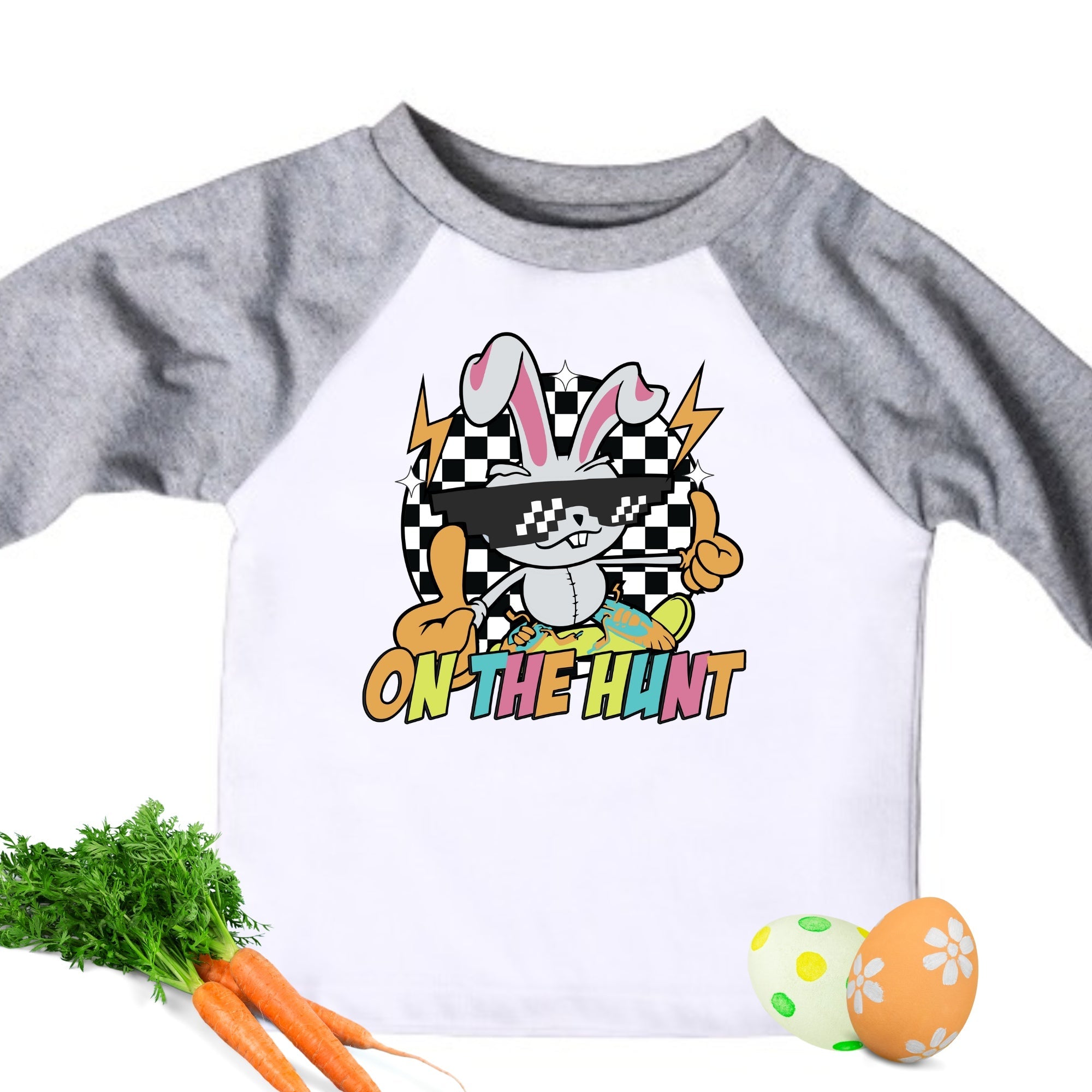On the Hunt Boys Easter Retro Raglan - Wholesale