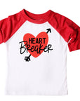 Heart Breaker Boys Valentines Raglan