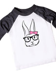 Girl's Hipster Easter Bunny Raglan