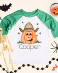Personalized Cowboy Pumpkin Patch Shirt for Boys (6M–Youth LG)